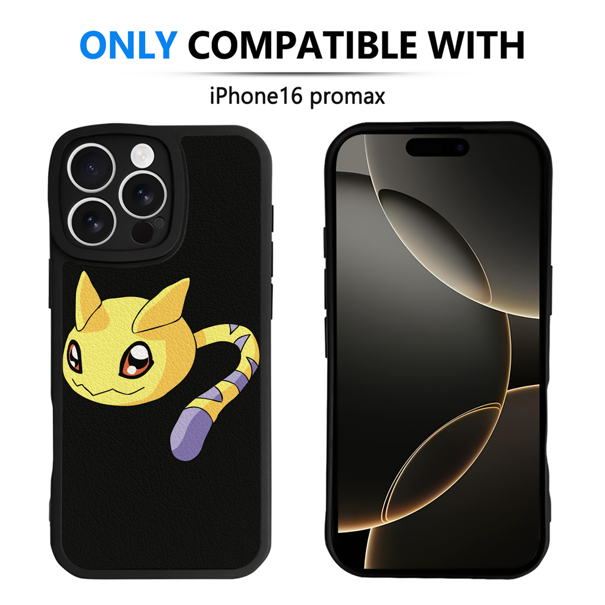 （画像用） Digimon デジタルモンスター/デジモン 【iPhone 16シリーズ対応】シリコンスマホケース（レザー調） 材質：シリコン